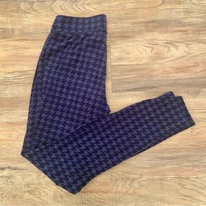 Columbia Base Layer Blue Houndstooth Fleece Leggings